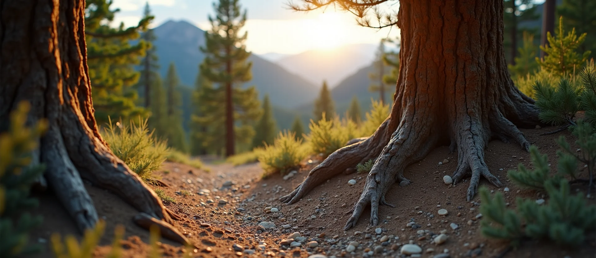 Symbolizing Growth/Resilience: A local Mountain Mahogany gnarled juniper roots. - AI Generated