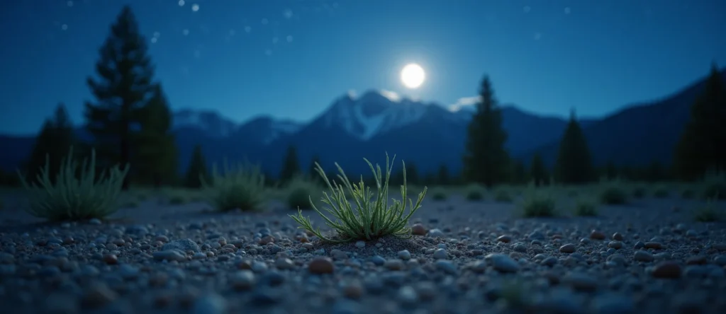 Symbolizing Seed/New Beginning: A local Ponderosa Pine sprouting sagebrush seedling. - AI Generated
