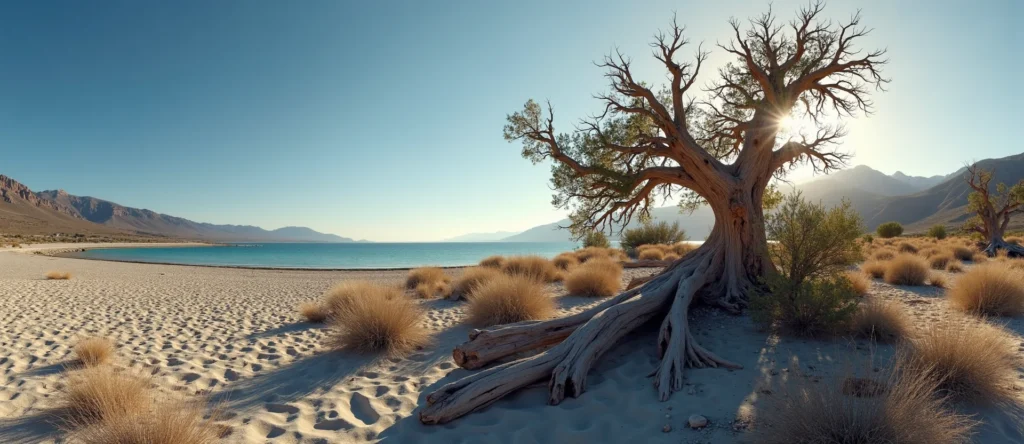 Symbolizing Growth/Resilience: A local Mountain Mahogany sturdy weathered tree trunk. - AI Generated