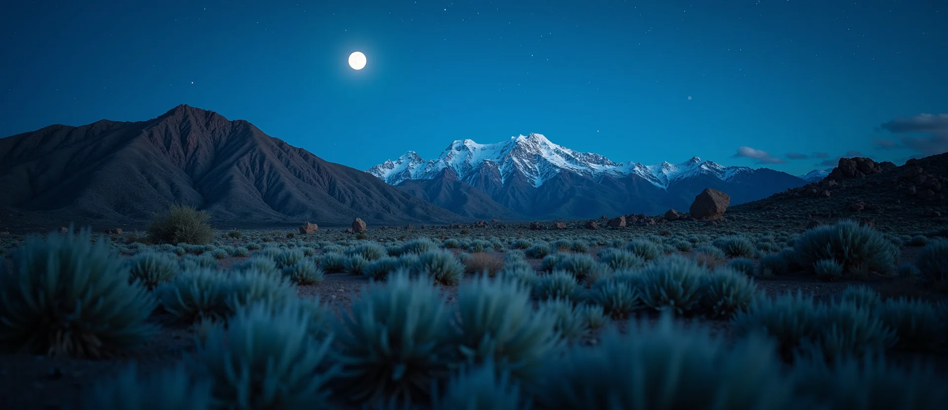 Symbolizing Identity/Local: A local Sagebrush (Artemisia tridentata) Sierra Nevada skyline. - AI Generated