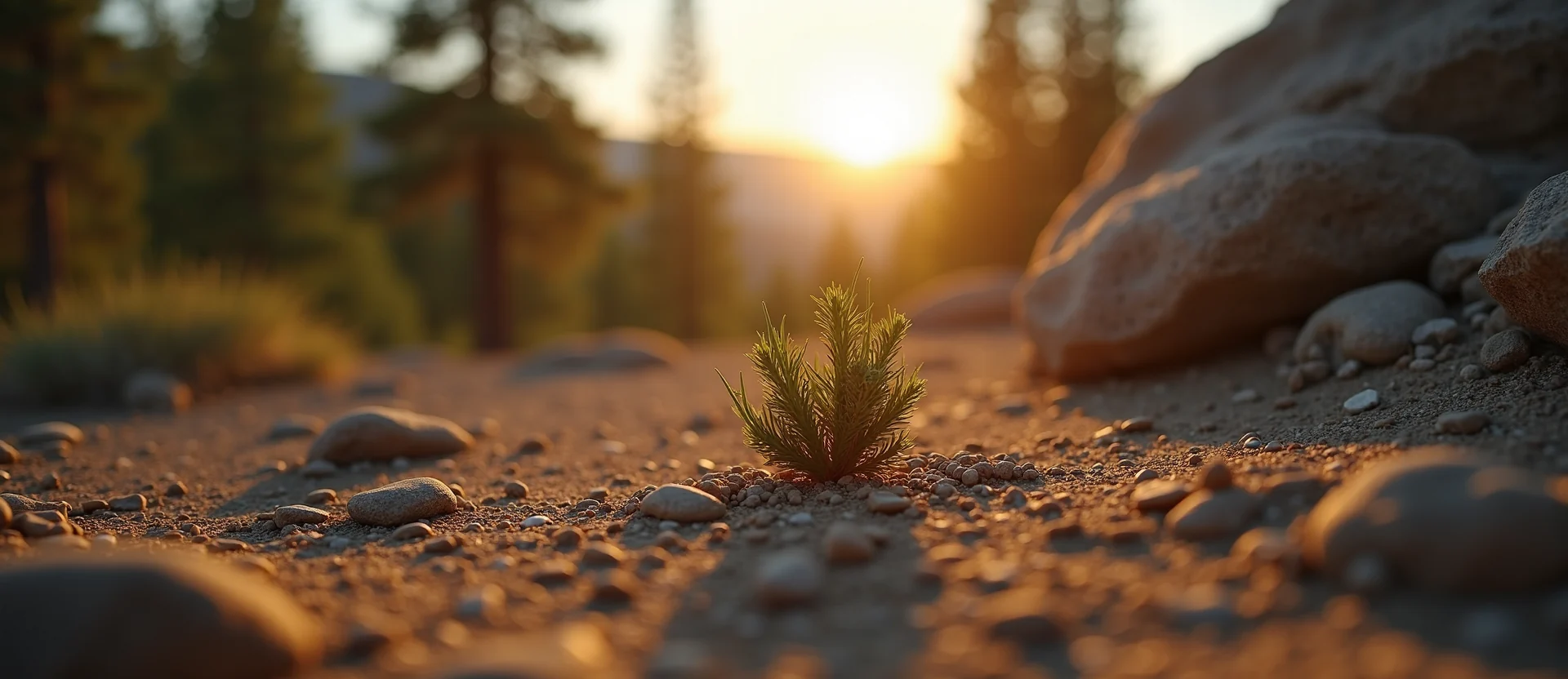 Symbolizing Seed/New Beginning: A local Mountain Mahogany single pine seed on dry earth. - AI Generated