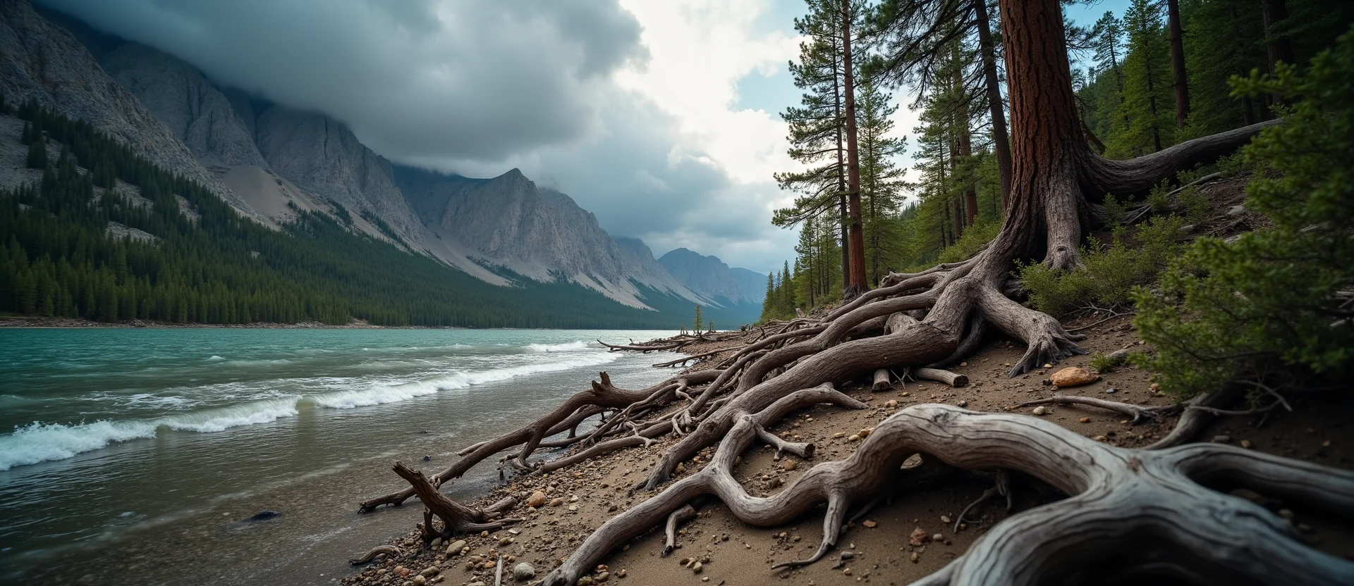 Symbolizing Growth/Resilience: A local Quaking Aspen gnarled juniper roots. - AI Generated