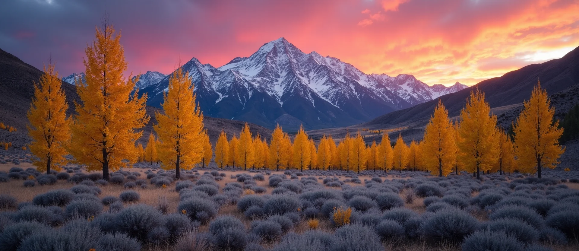 Symbolizing Growth/Resilience: A local Rabbitbrush thriving aspen grove. - AI Generated