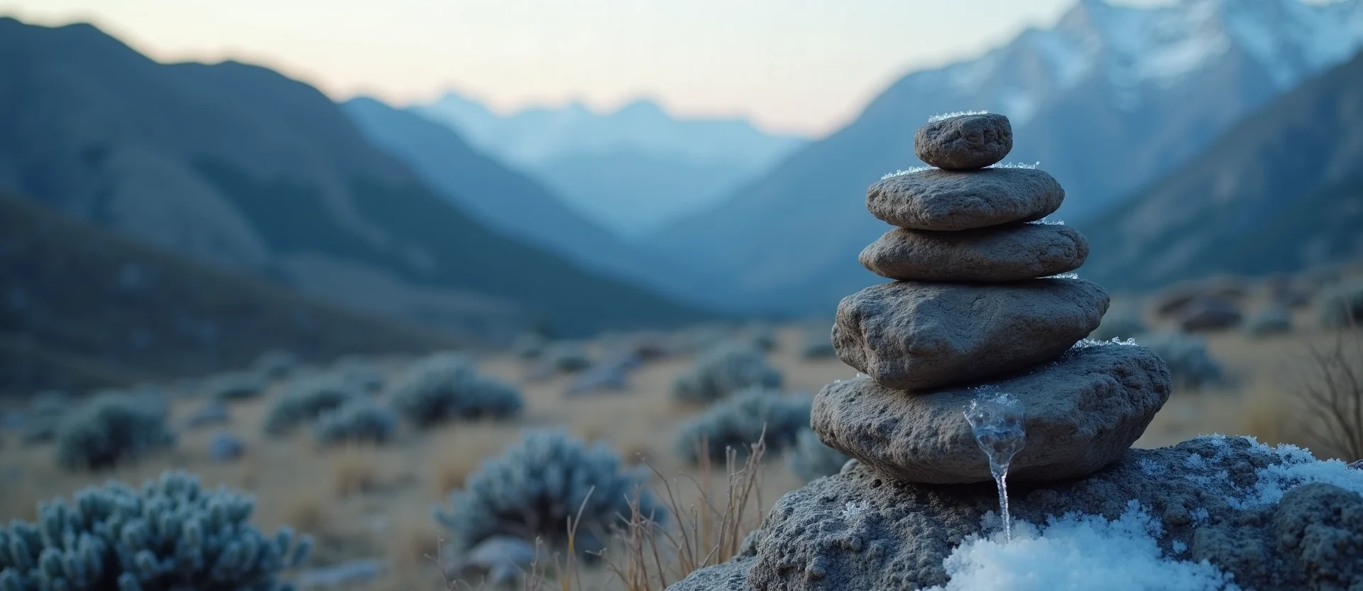 Symbolizing Stability/Peak: A local Manzanita ancient rock cairn. - AI Generated