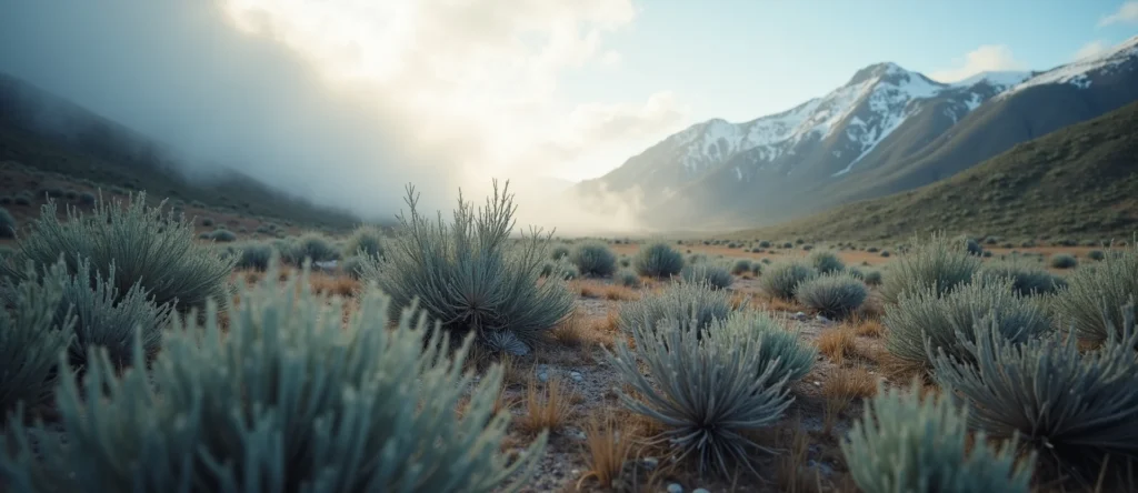 Symbolizing Identity/Local: A local Bitterbrush Sierra Nevada skyline. - AI Generated