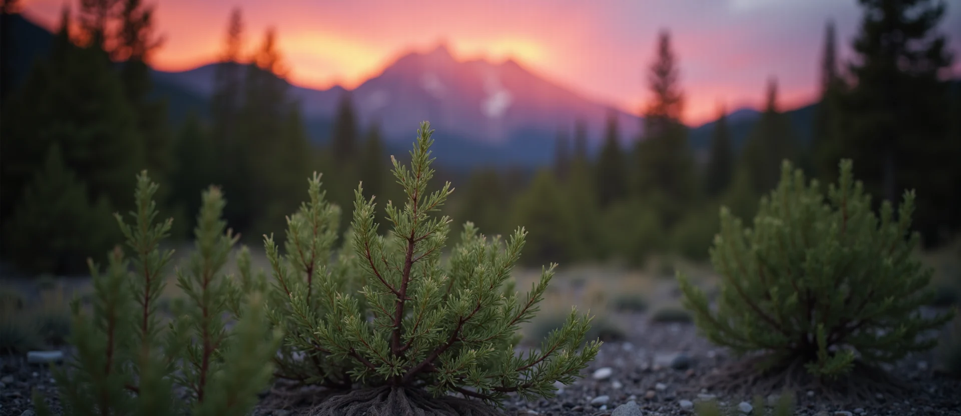 Symbolizing Growth/Resilience: A local Mountain Mahogany thriving aspen grove. - AI Generated