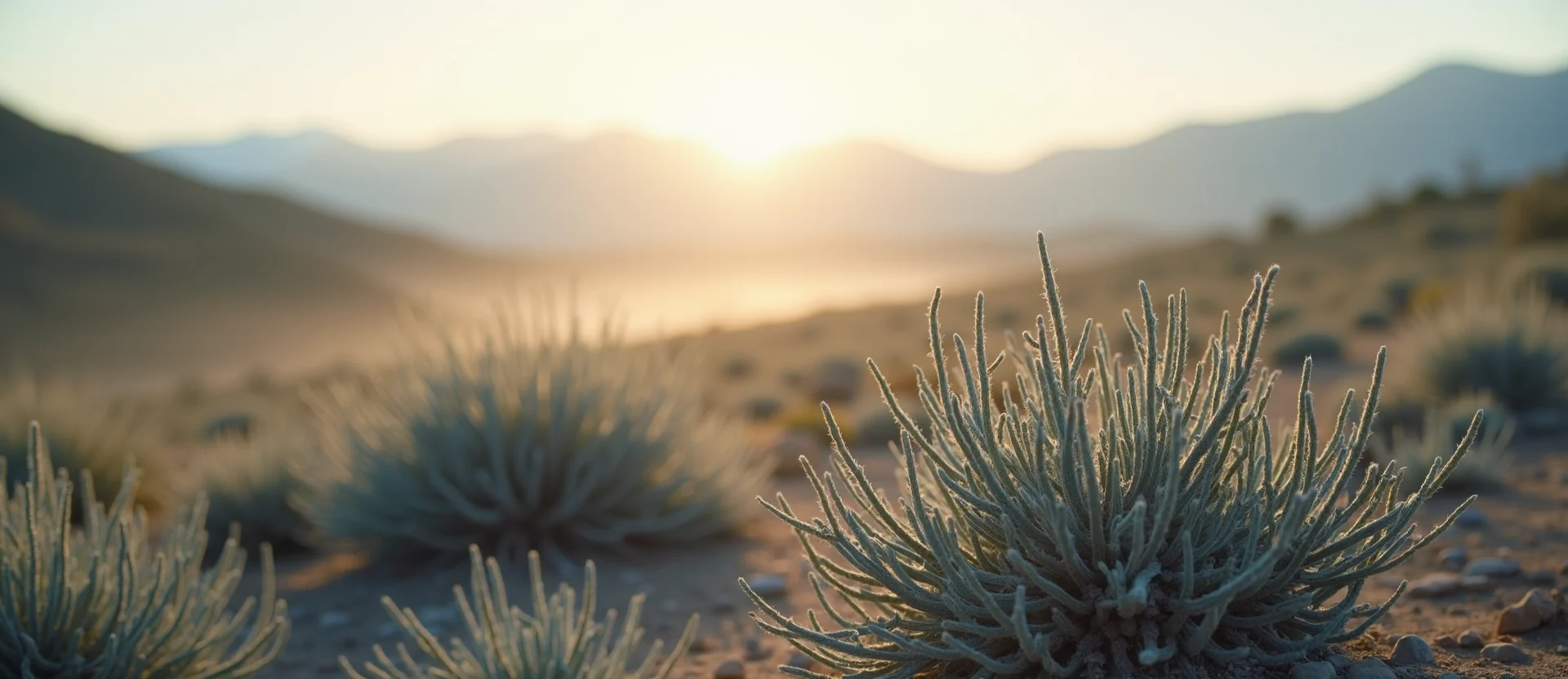 Symbolizing Stability/Peak: A local Desert Peach distant Sierra horizon. - AI Generated