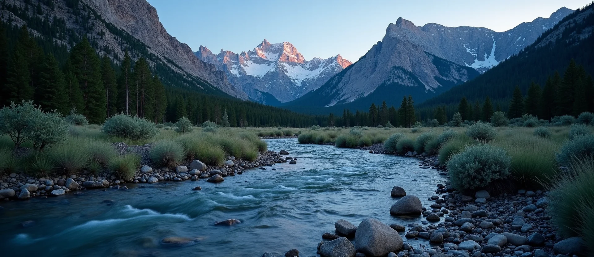 Symbolizing Flow/Cleansing: A local Quaking Aspen clear cold snowmelt stream. - AI Generated