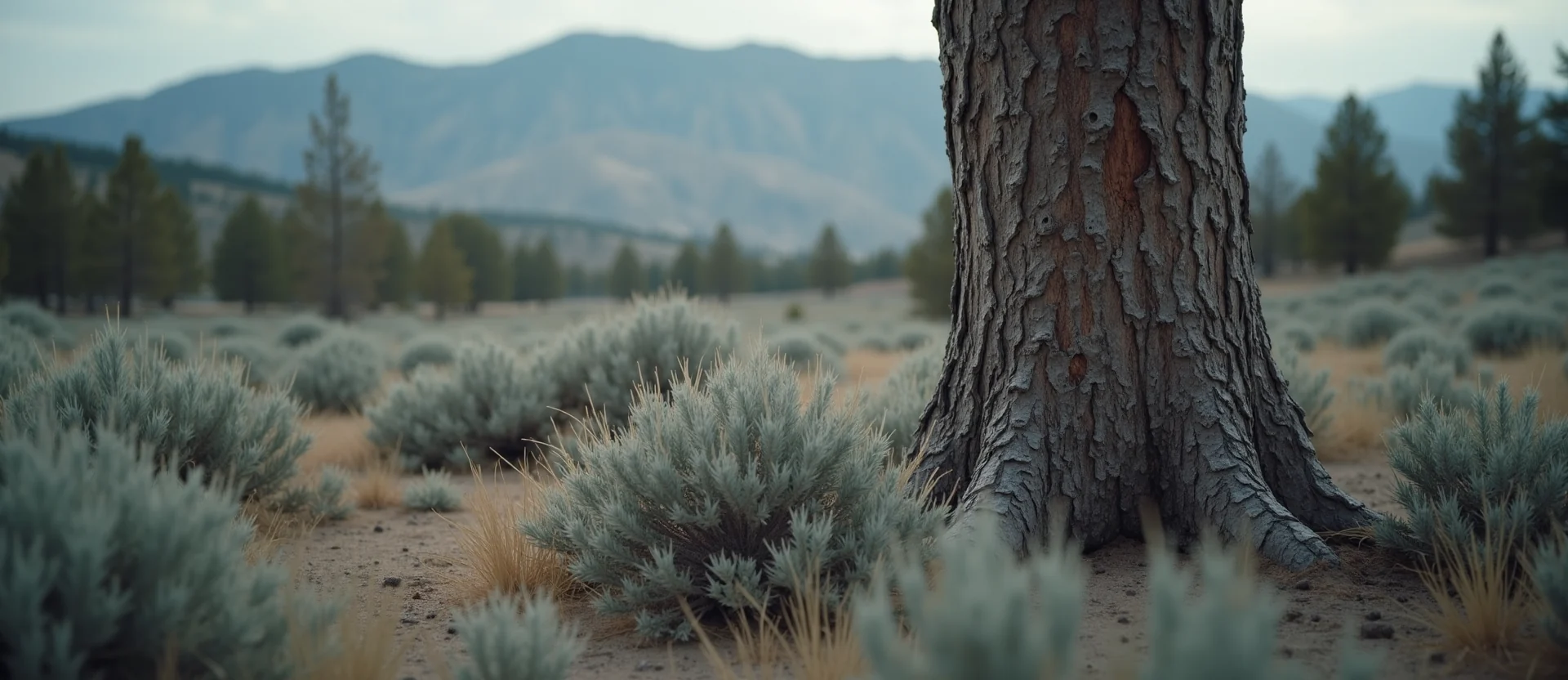 Symbolizing Growth/Resilience: A local Sierra Juniper sturdy weathered tree trunk. - AI Generated