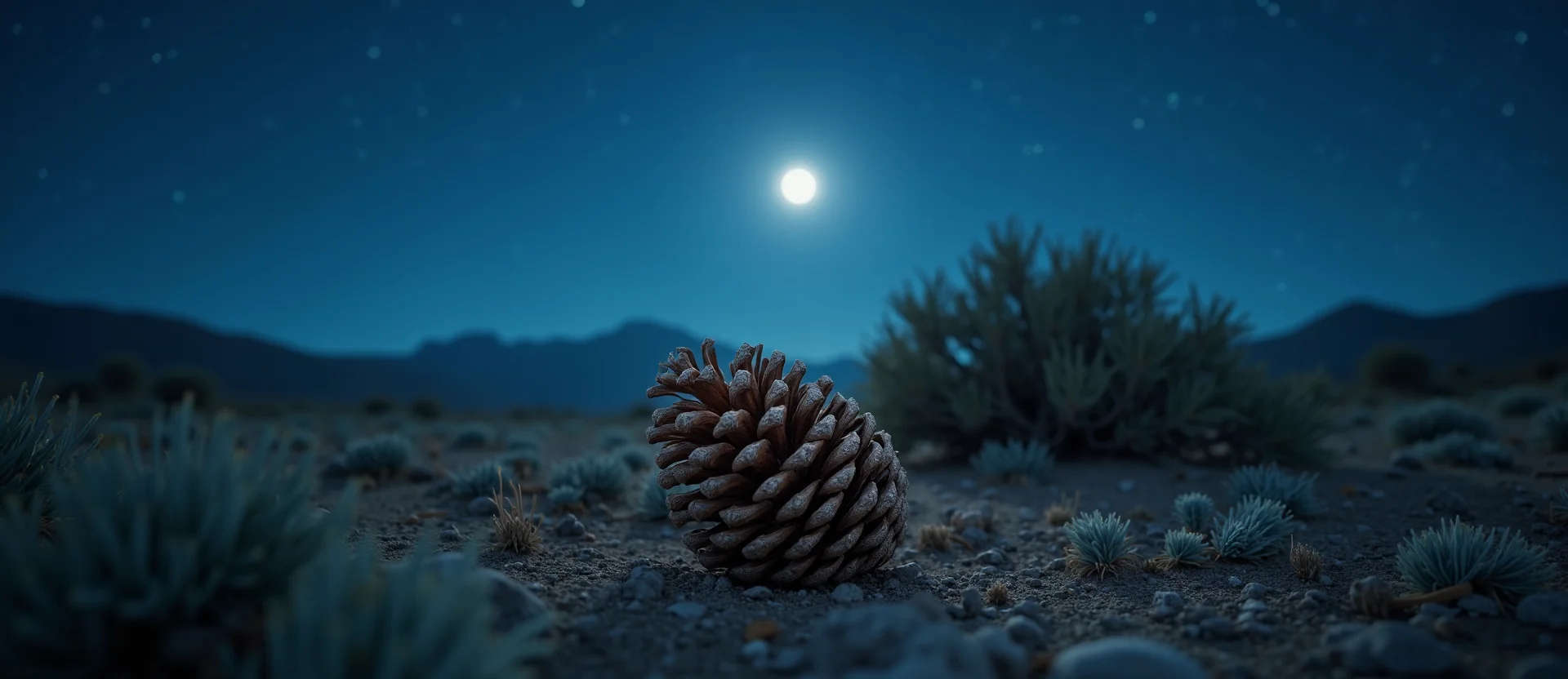 Symbolizing Seed/New Beginning: A local Sagebrush (Artemisia tridentata) opening pine cone. - AI Generated
