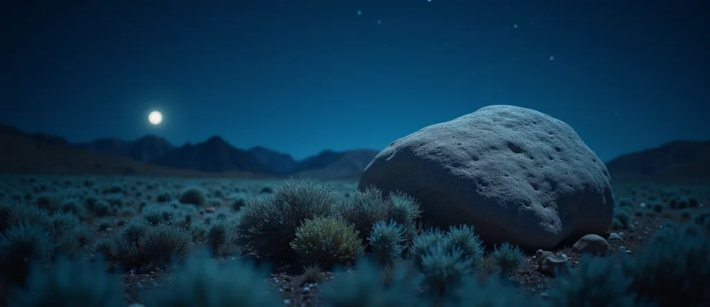 Symbolizing Stability/Peak: A local Sagebrush (Artemisia tridentata) unshakable boulder. - AI Generated
