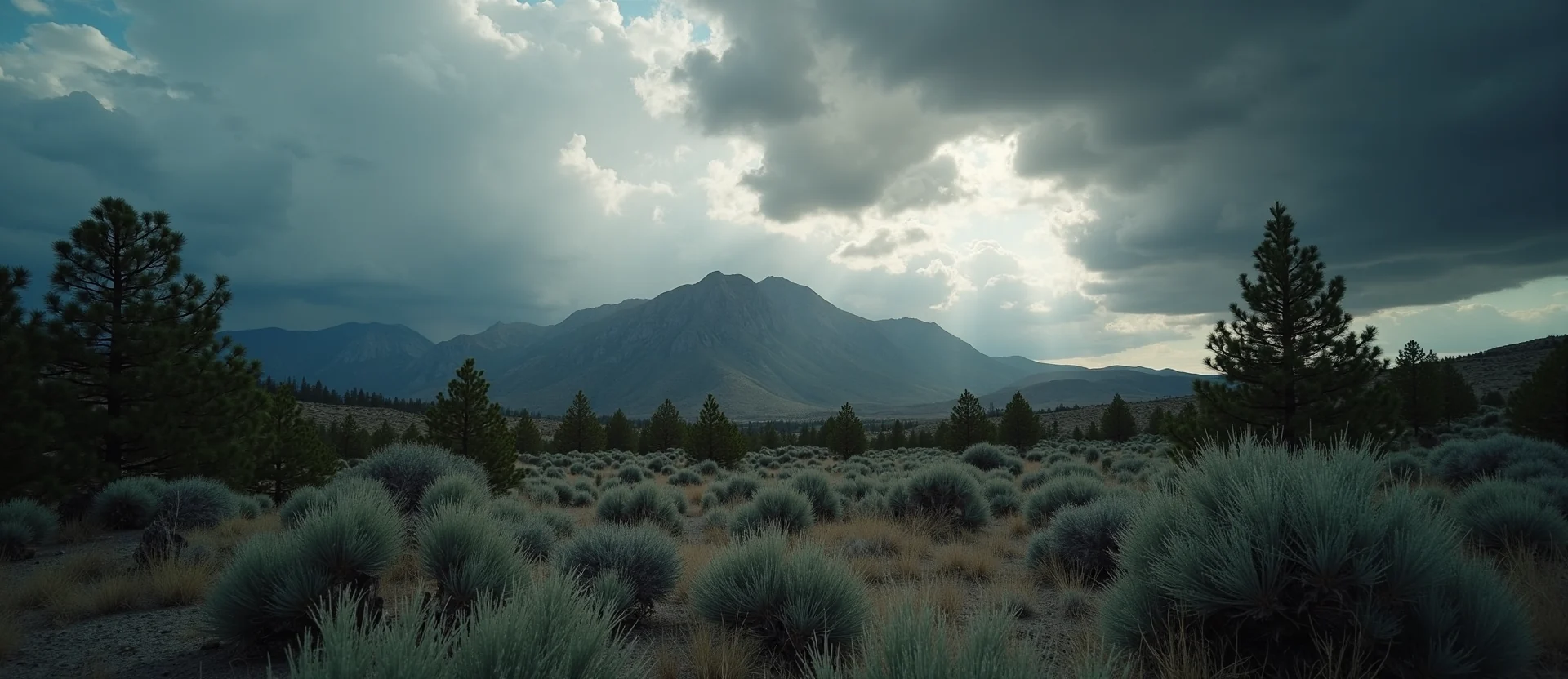 Symbolizing Identity/Local: A local Sagebrush (Artemisia tridentata) Peavine Mountain silhouette. - AI Generated