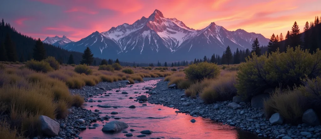 Symbolizing Flow/Cleansing: A local Manzanita babbling mountain creek. - AI Generated