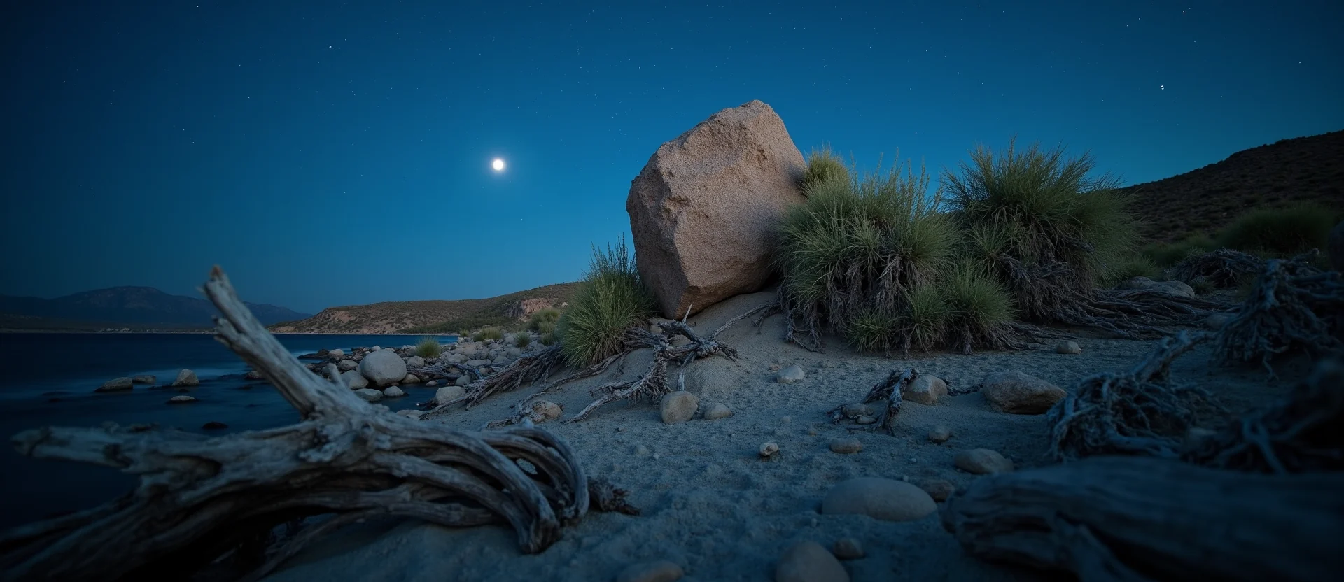 Symbolizing Stability/Peak: A local Sagebrush (Artemisia tridentata) unshakable boulder. - AI Generated