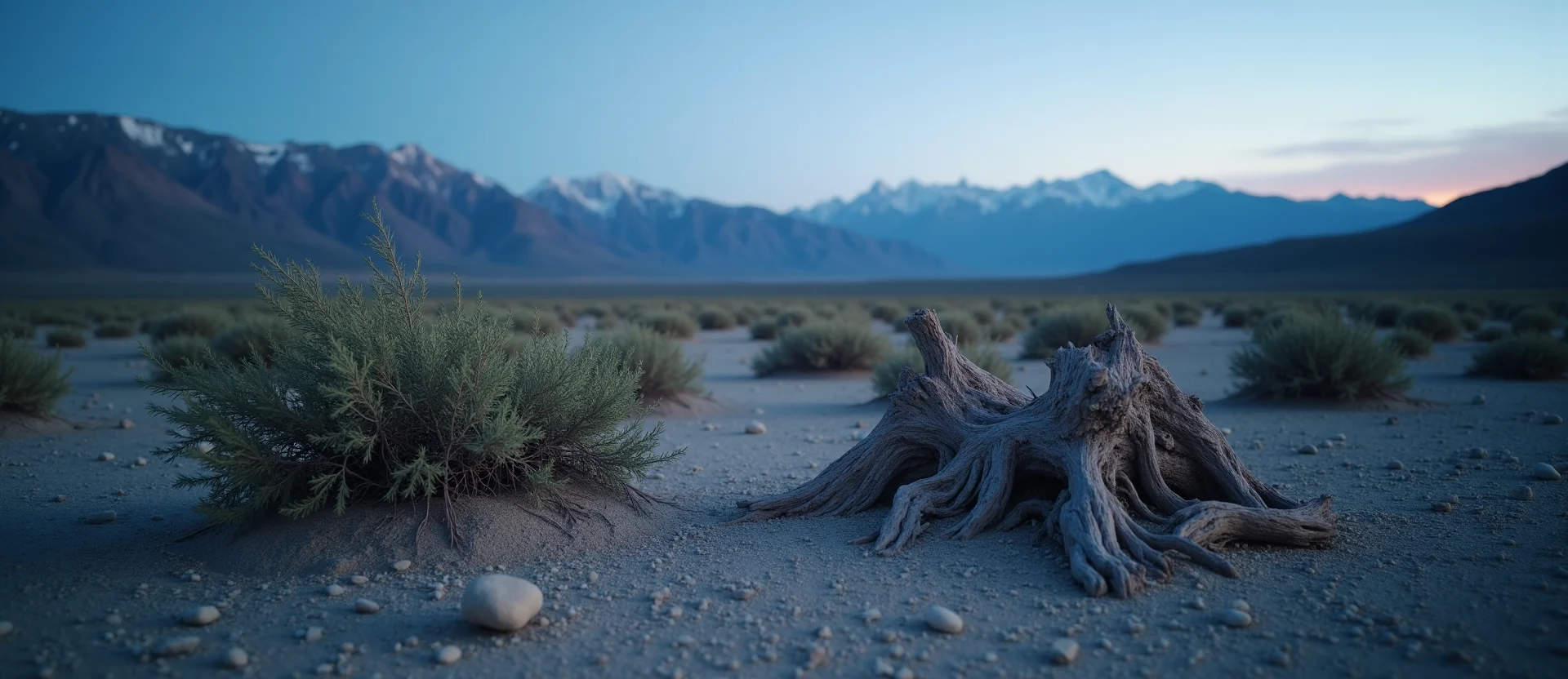 Symbolizing Growth/Resilience: A local Sagebrush (Artemisia tridentata) sturdy weathered tree trunk. - AI Generated