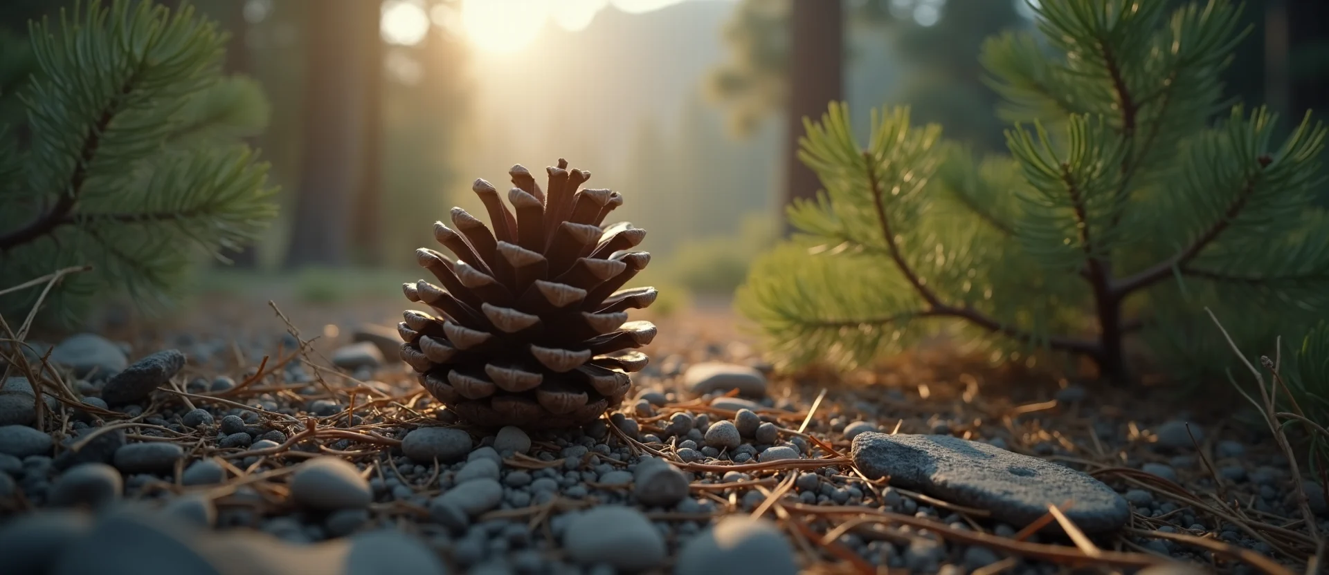 Symbolizing Seed/New Beginning: A local Mountain Mahogany opening pine cone. - AI Generated