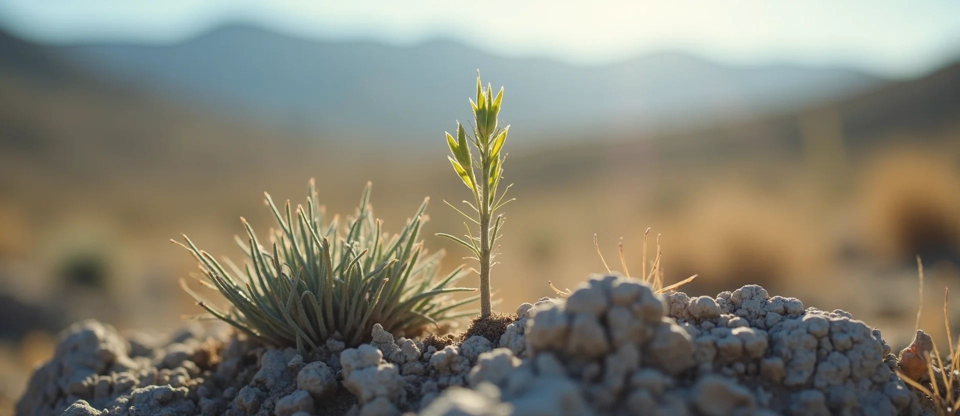 Symbolizing Seed/New Beginning: A local Bitterbrush sprouting sagebrush seedling. - AI Generated
