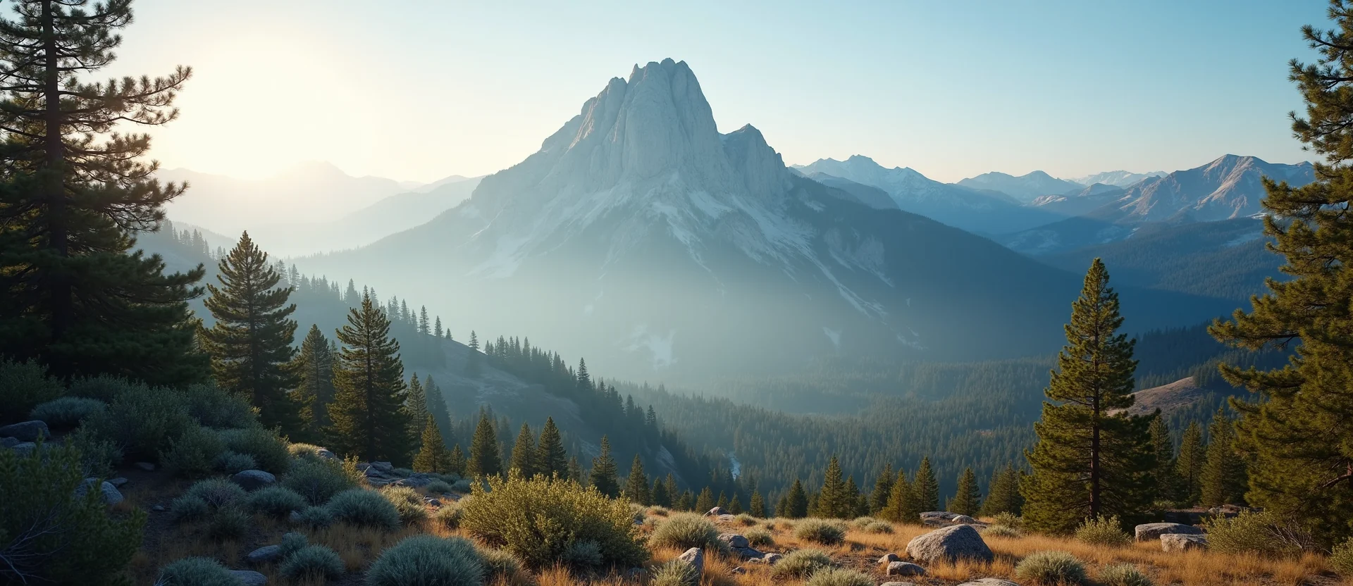 Symbolizing Stability/Peak: A local Manzanita jagged granite peak. - AI Generated