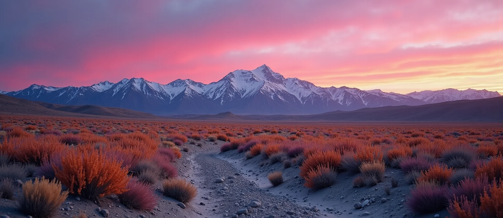 Symbolizing Identity/Local: A local Indian Paintbrush High Desert vista. - AI Generated