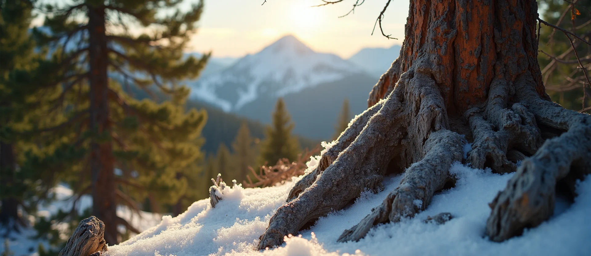 Symbolizing Growth/Resilience: A local Ponderosa Pine gnarled juniper roots. - AI Generated