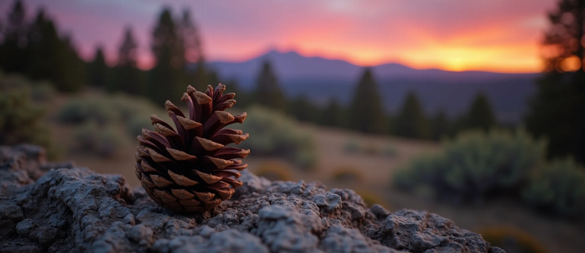 Symbolizing Seed/New Beginning: A local Ponderosa Pine opening pine cone. - AI Generated