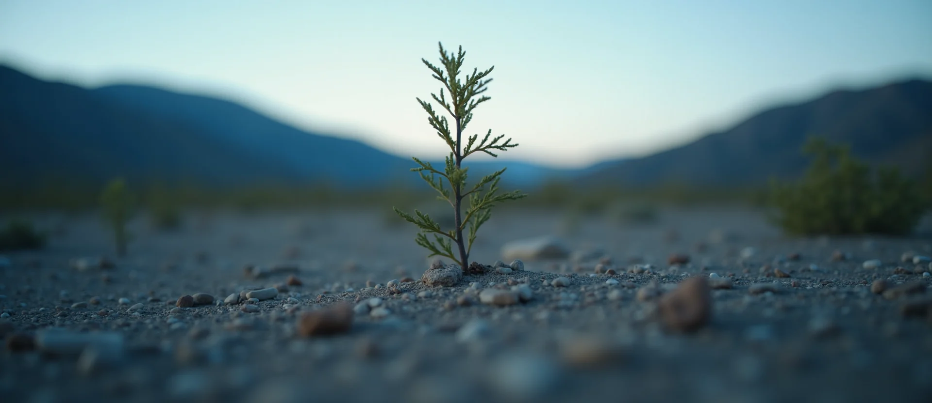 Symbolizing Growth/Resilience: A local Desert Peach new branch reaching for the sky. - AI Generated
