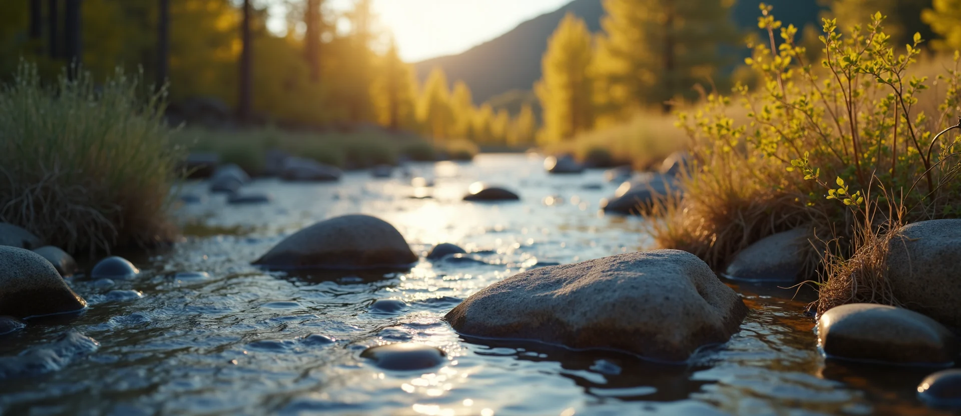 Symbolizing Flow/Cleansing: A local Bitterbrush smooth Truckee river stones. - AI Generated
