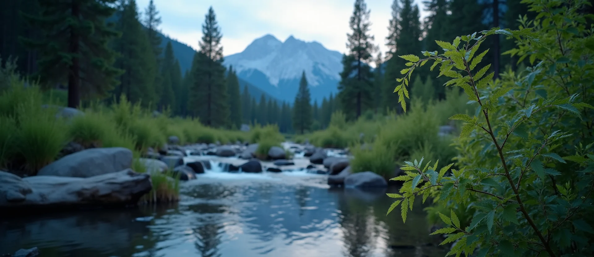Symbolizing Flow/Cleansing: A local Quaking Aspen babbling mountain creek. - AI Generated