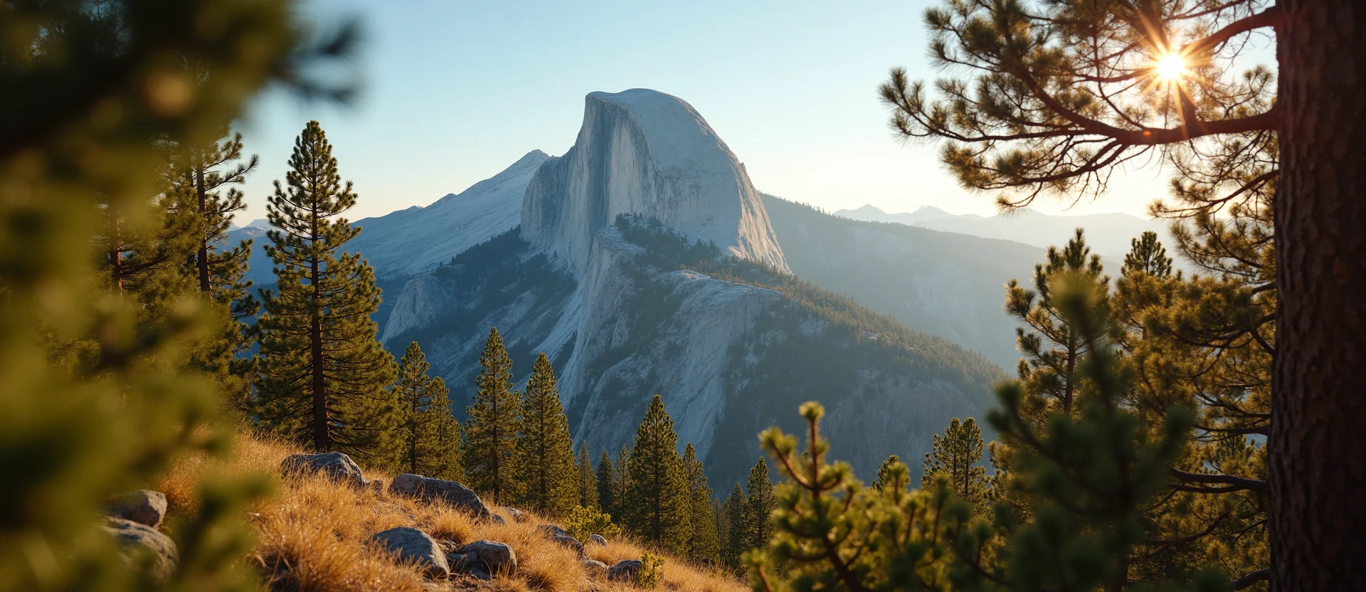 Symbolizing Stability/Peak: A local Ponderosa Pine jagged granite peak. - AI Generated