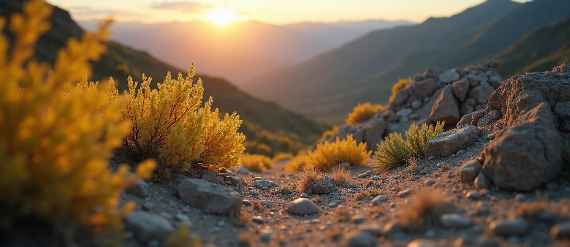 Symbolizing Stability/Peak: A local Desert Peach solid mountain ridge. - AI Generated