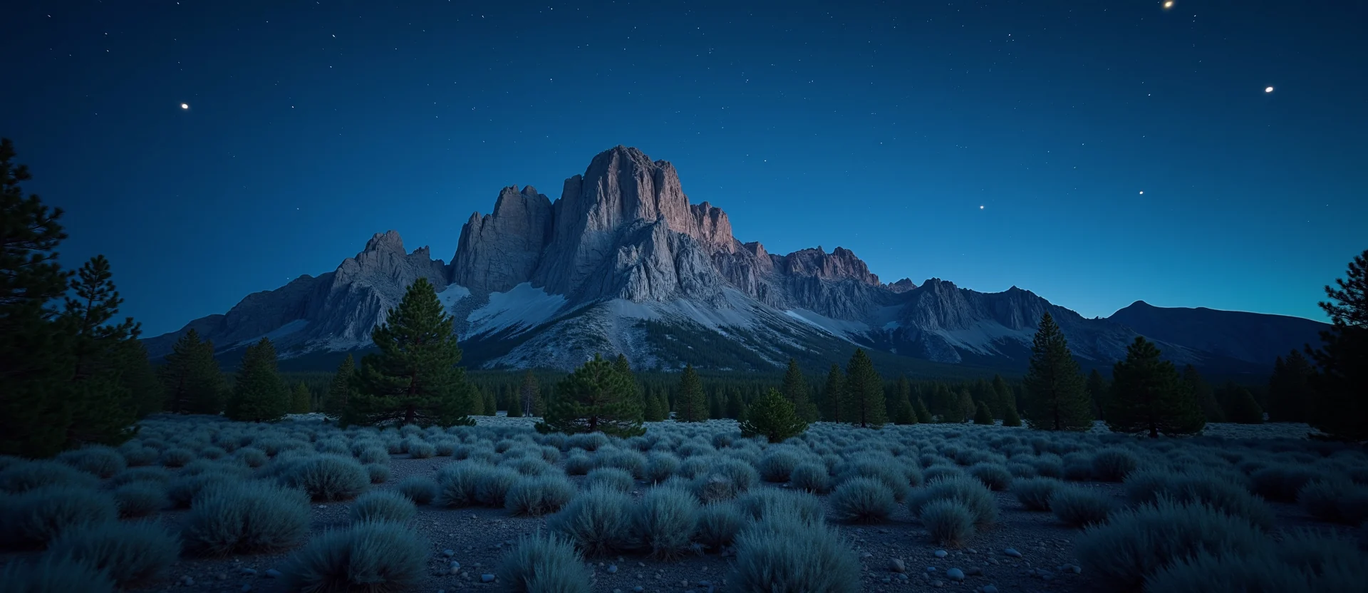 Symbolizing Stability/Peak: A local Desert Peach jagged granite peak. - AI Generated