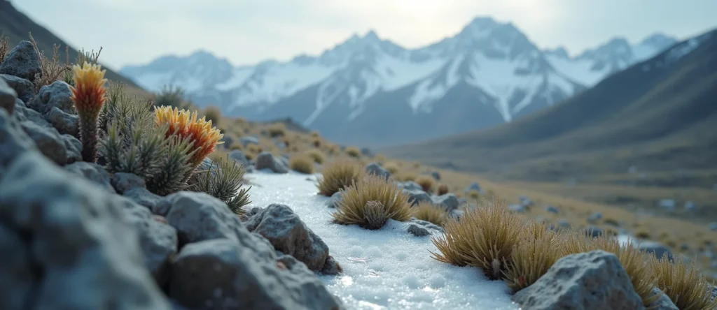 Symbolizing Identity/Local: A local Indian Paintbrush Sierra Nevada skyline. - AI Generated
