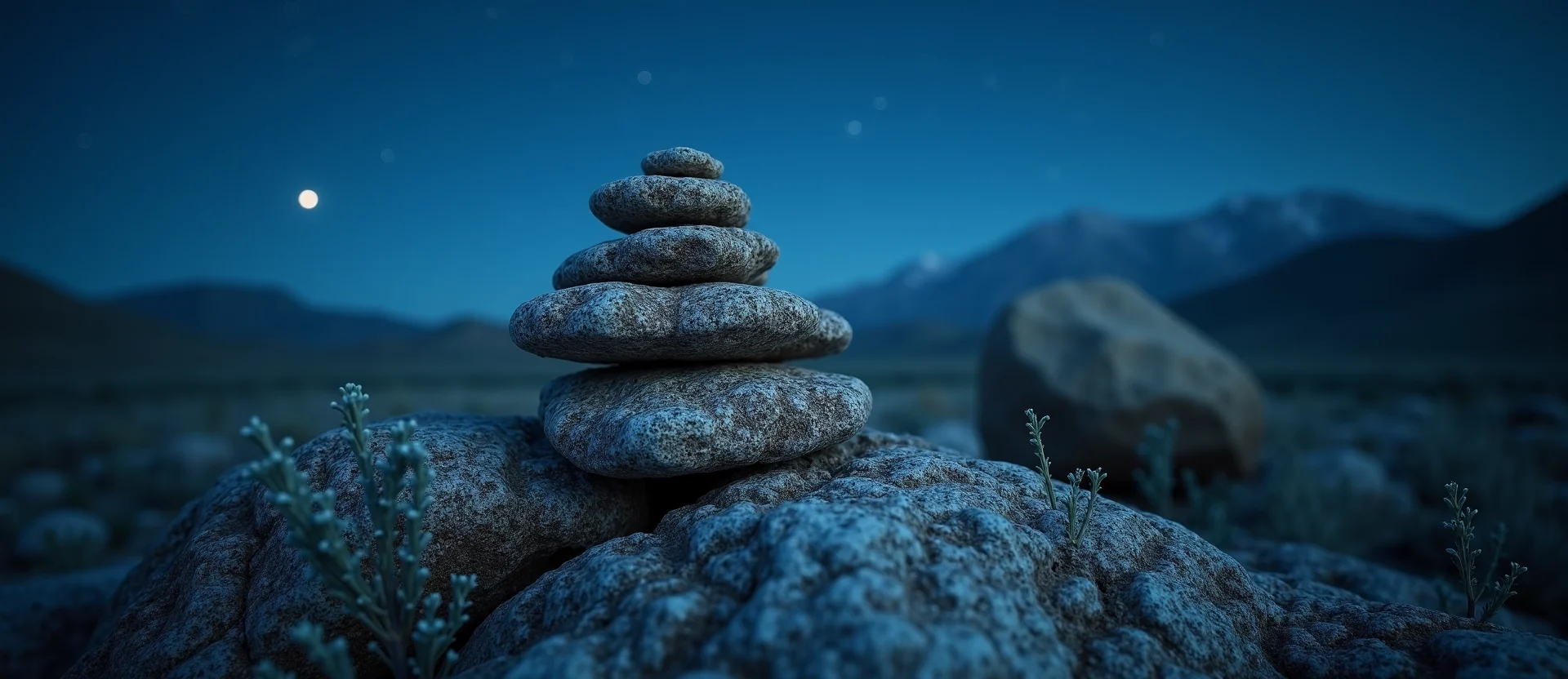 Symbolizing Stability/Peak: A local Mountain Mahogany ancient rock cairn. - AI Generated