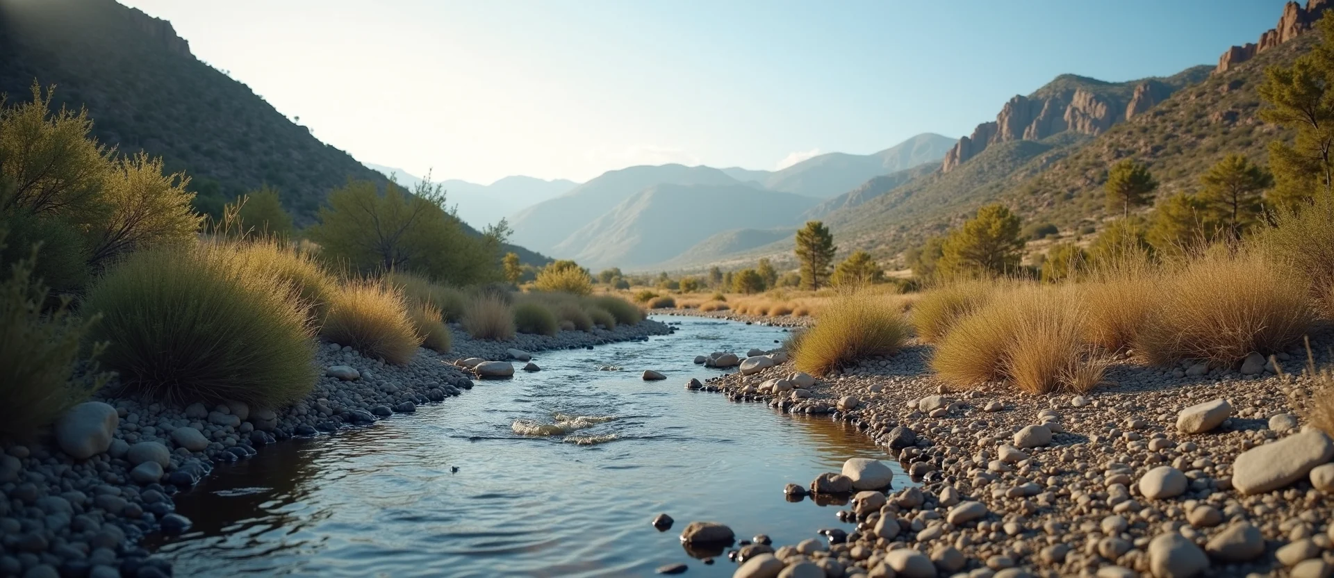 Symbolizing Flow/Cleansing: A local Manzanita babbling mountain creek. - AI Generated