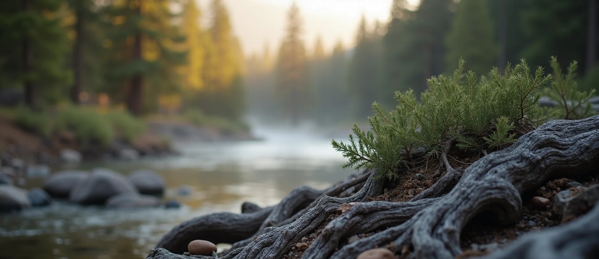 Symbolizing Growth/Resilience: A local Ponderosa Pine gnarled juniper roots. - AI Generated