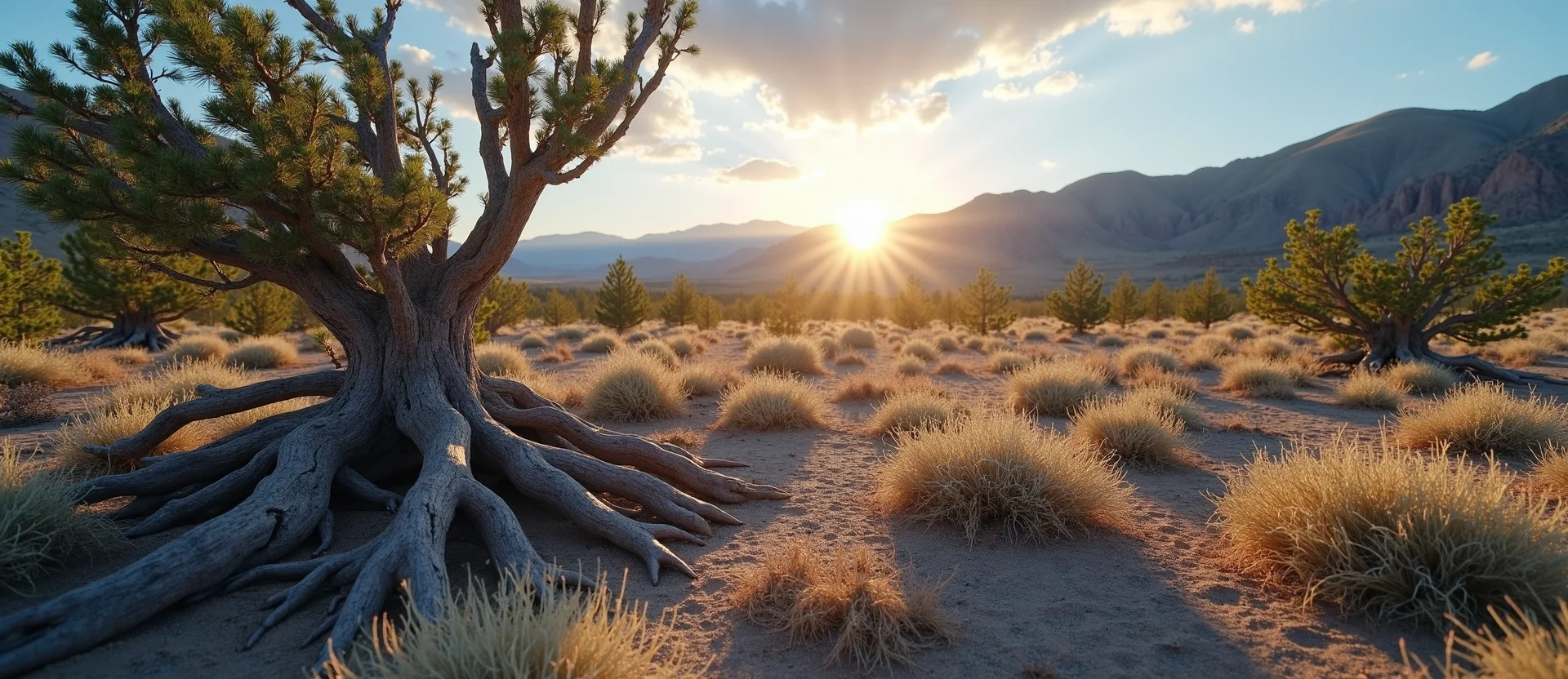 Symbolizing Growth/Resilience: A local Quaking Aspen gnarled juniper roots. - AI Generated