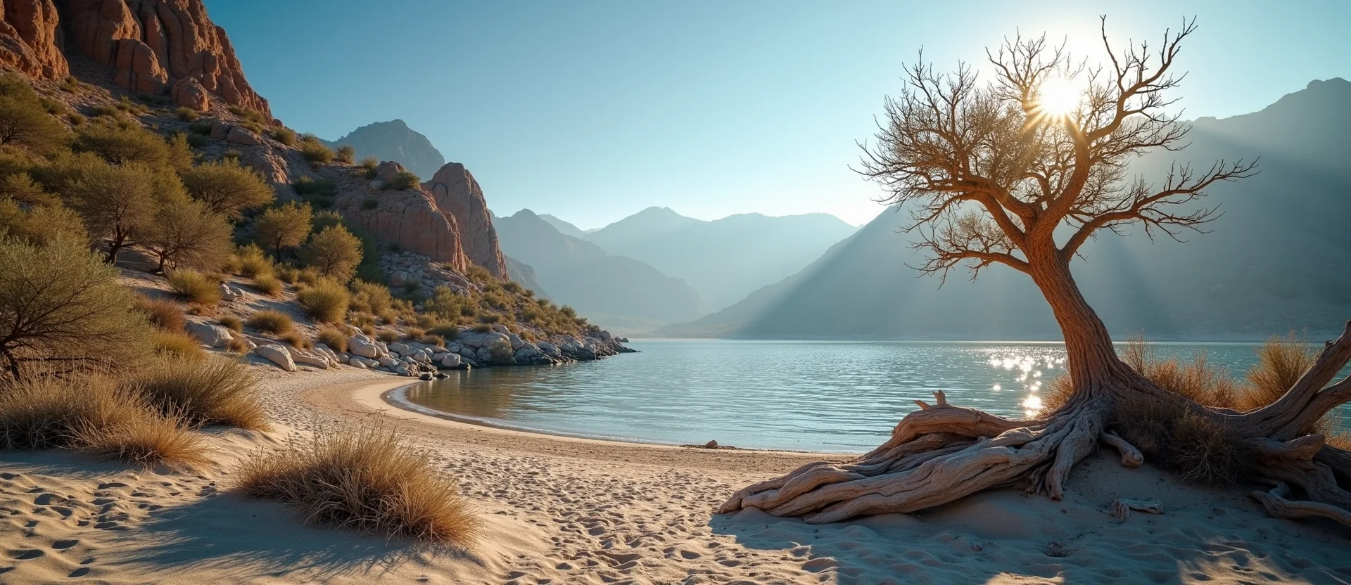Symbolizing Growth/Resilience: A local Bitterbrush tree growing out of a rock cleft. - AI Generated