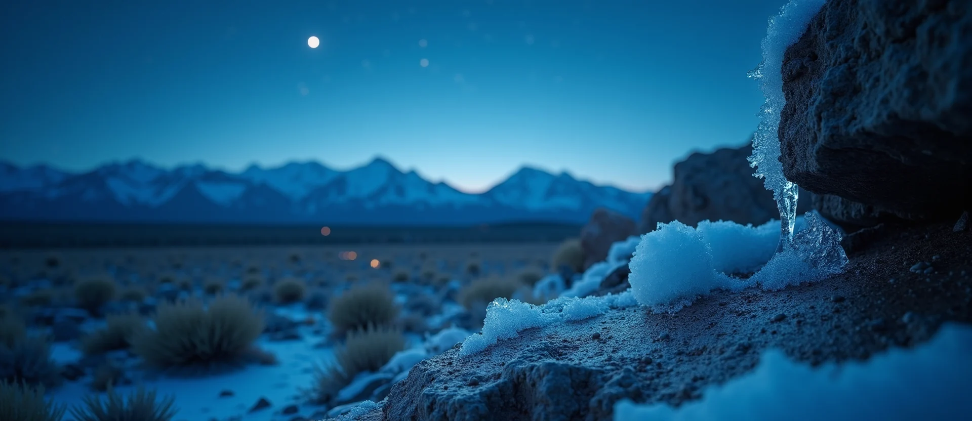 Symbolizing Stability/Peak: A local Sagebrush (Artemisia tridentata) distant Sierra horizon. - AI Generated