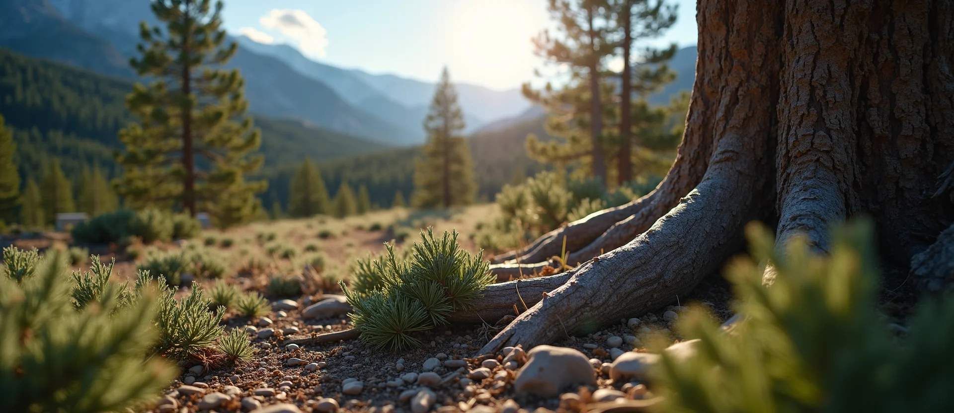 Symbolizing Growth/Resilience: A local Quaking Aspen gnarled juniper roots. - AI Generated