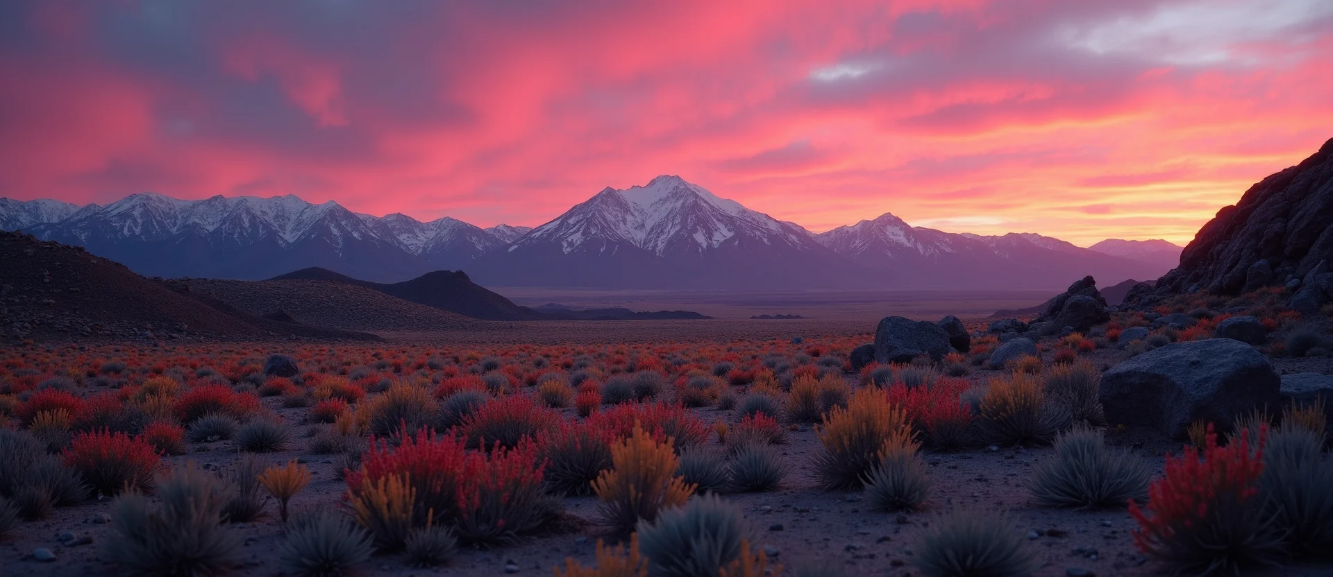 Symbolizing Identity/Local: A local Indian Paintbrush Peavine Mountain silhouette. - AI Generated
