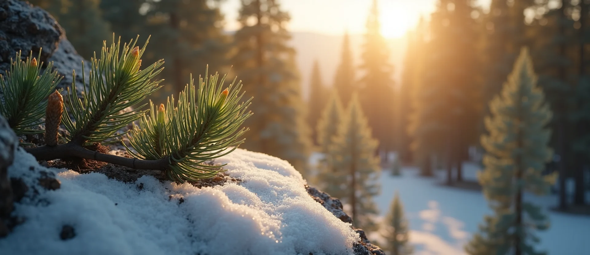 Symbolizing Seed/New Beginning: A local Bitterbrush new green bud on a branch. - AI Generated