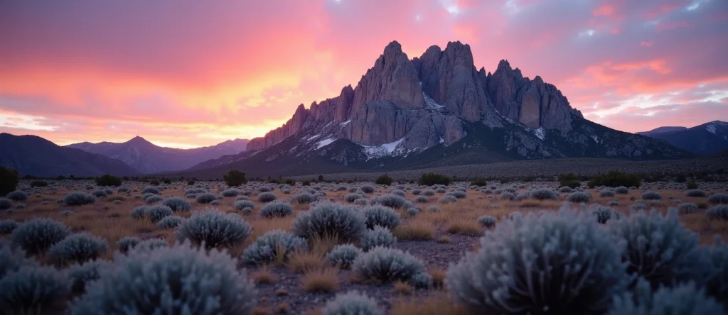 Symbolizing Stability/Peak: A local Manzanita jagged granite peak. - AI Generated
