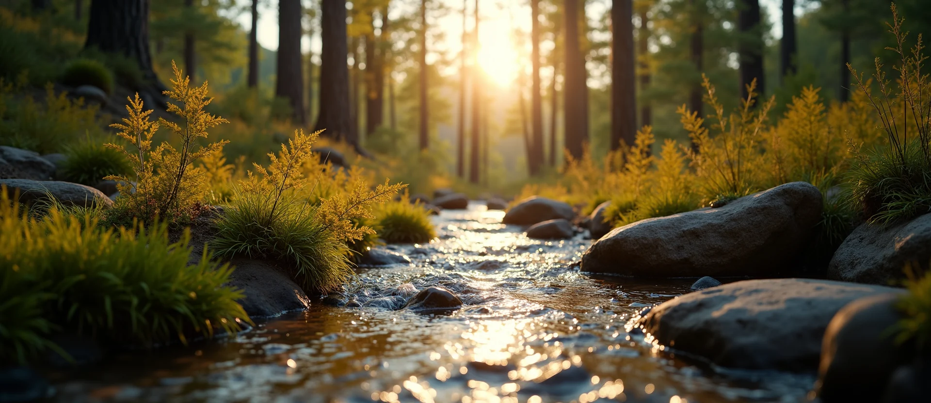 Symbolizing Flow/Cleansing: A local Manzanita babbling mountain creek. - AI Generated