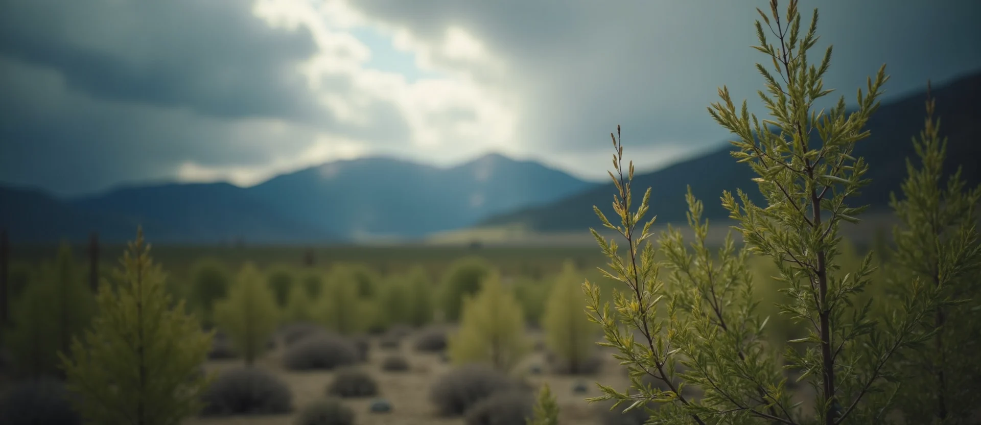 Symbolizing Stability/Peak: A local Quaking Aspen distant Sierra horizon. - AI Generated