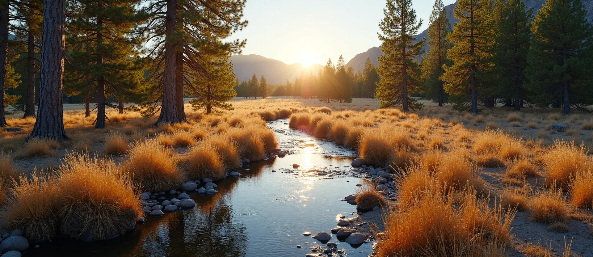 Symbolizing Flow/Cleansing: A local Quaking Aspen clear cold snowmelt stream. - AI Generated