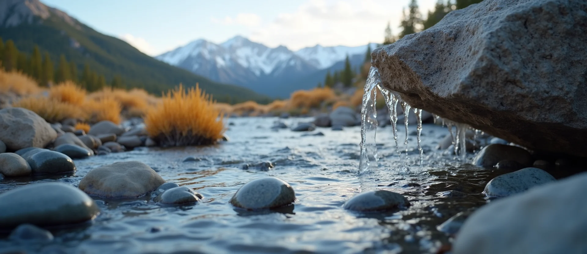 Symbolizing Flow/Cleansing: A local Bitterbrush smooth Truckee river stones. - AI Generated