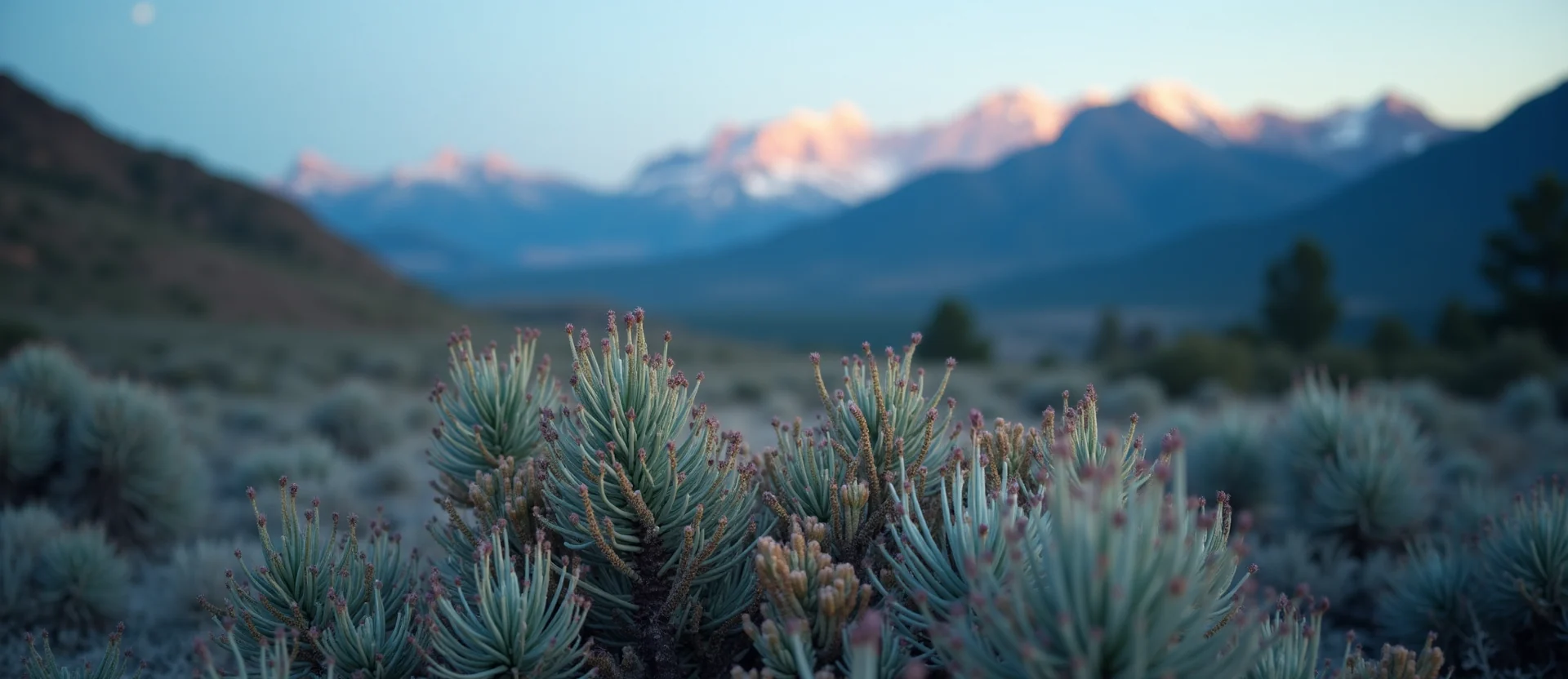 Symbolizing Identity/Local: A local Indian Paintbrush Sierra Nevada skyline. - AI Generated