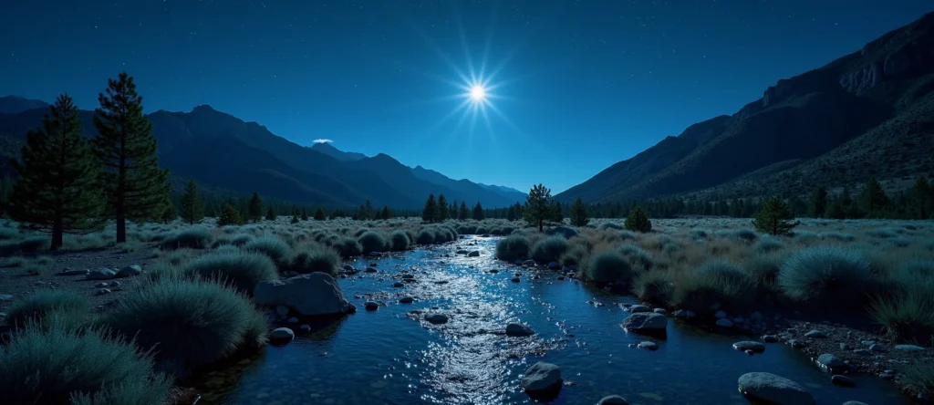 Symbolizing Flow/Cleansing: A local Manzanita clear cold snowmelt stream. - AI Generated