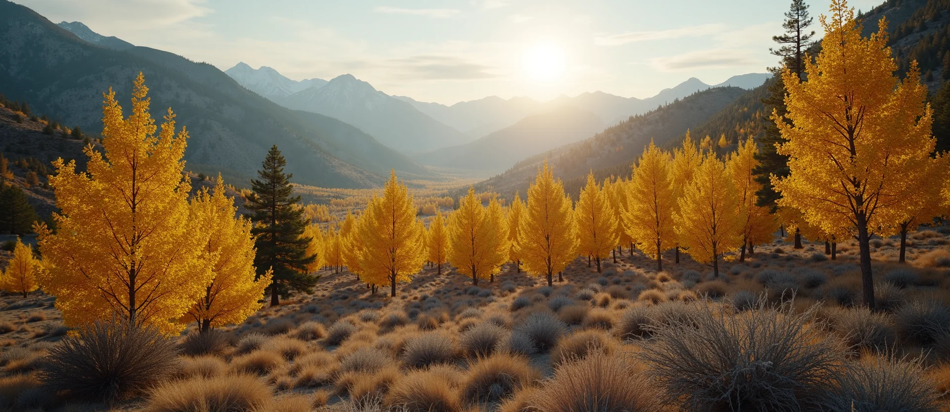 Symbolizing Growth/Resilience: A local Mountain Mahogany thriving aspen grove. - AI Generated