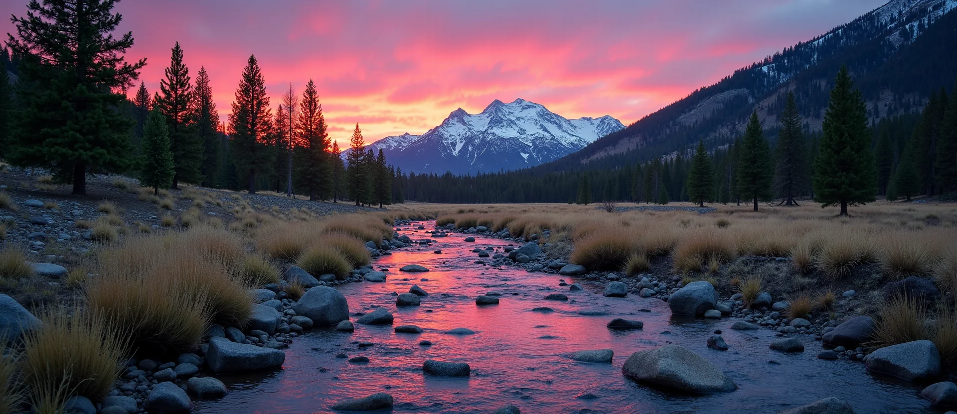 Symbolizing Flow/Cleansing: A local Ponderosa Pine clear cold snowmelt stream. - AI Generated